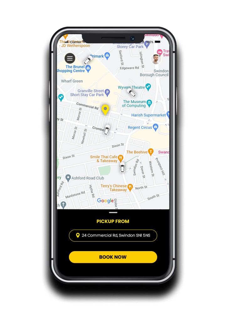 Bath Taxis - phone-map